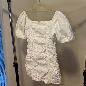 Urban Outfitters Ruched Puff Sleeve Mini Dress - US 4